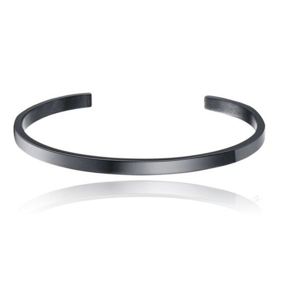 Cilla Jewels Zwarte Damesarmband van Edelstaal