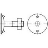 TOOLCRAFT 147115 Riembouten M12 60 mm Buitenzeskant DIN 15237 Staal 100 stuk(s)