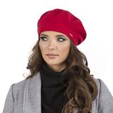 Vivisence Dames Winter Baret - Wolmix Met Zacht Gebreid Materiaal En Elastische Afwerking - Comfortabele Pasvorm Die Mooi Aansluit En Stijlvol Karakter Voor Dagelijkse Outfits En Cadeau Momenten - Rood