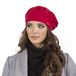 Vivisence Dames Winter Baret - Wolmix Met Zacht Gebreid Materiaal En Elastische Afwerking - Comfortabele Pasvorm Die Mooi Aansluit En Stijlvol Karakter Voor Dagelijkse Outfits En Cadeau Momenten - Rood