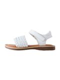 Next - Meisjes - Leren sandalen met dikke zool, klittenbandsluiting en brede pasvorm (G) - Wit