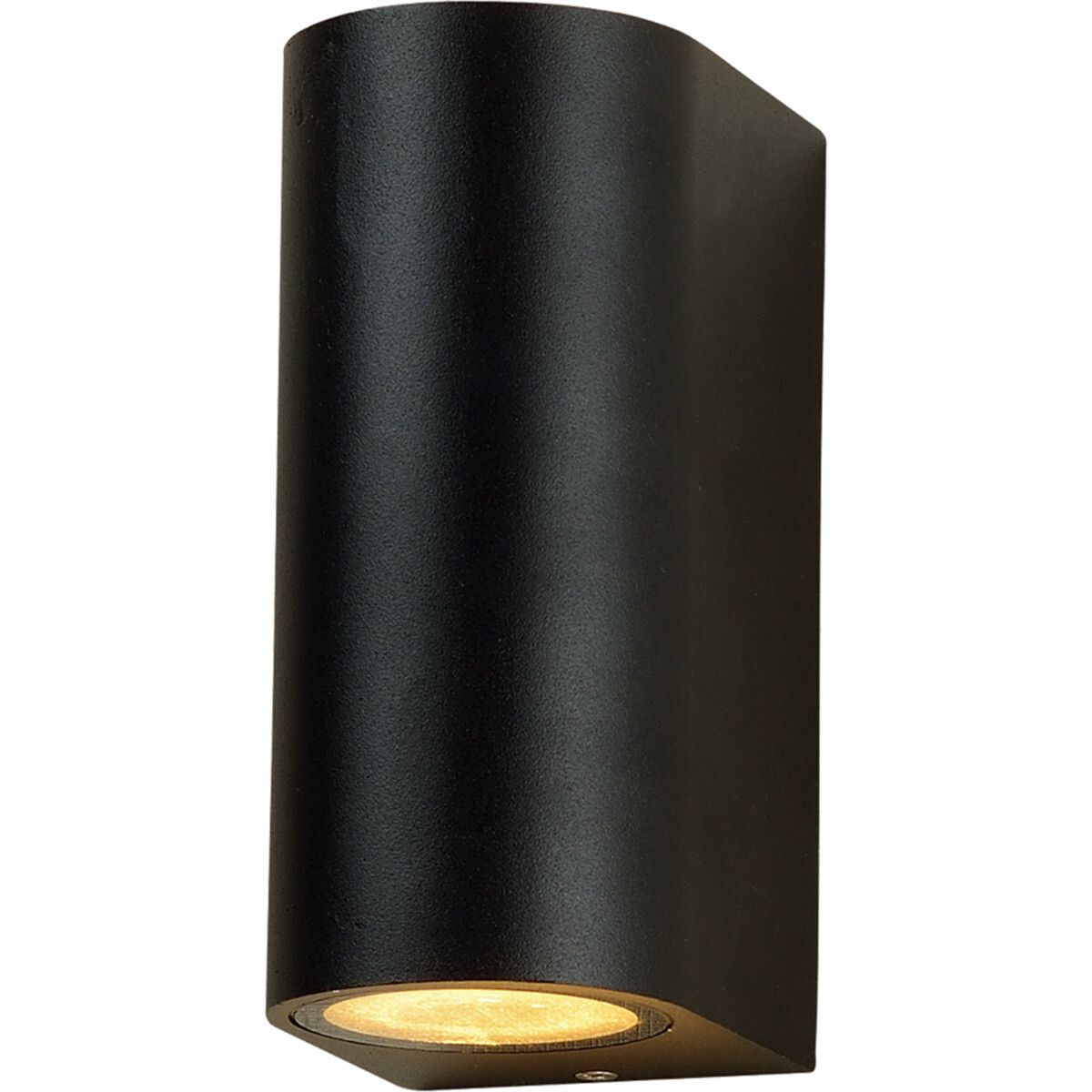 BES LED LED Tuinverlichting - Buitenlamp - Prixa Hoptron - Up en Down - GU10 - Rond - Mat Zwart - Aluminium - Philips CorePro - 5W - Warm Wit - Dimbaar