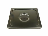 Paderno World Cuisine 12 1/2 inch bij 10 1/2 inch roestvrijstalen deksel met afdichting voor hotel pan - 1/2