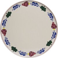 Boerenbont Bord Ø 32 cm - Aardewerk - Creme met rood/groen/blauw/geel decor - Rond - Handbeschilderd