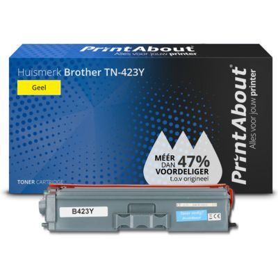 PrintAbout Huismerk TN-423Y Toner Cartridge - Yellow - High Yield - Compatible with Brother Printers