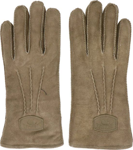 Warmbat Women's Gloves - Moss - Size M - Leather - Green - Solid