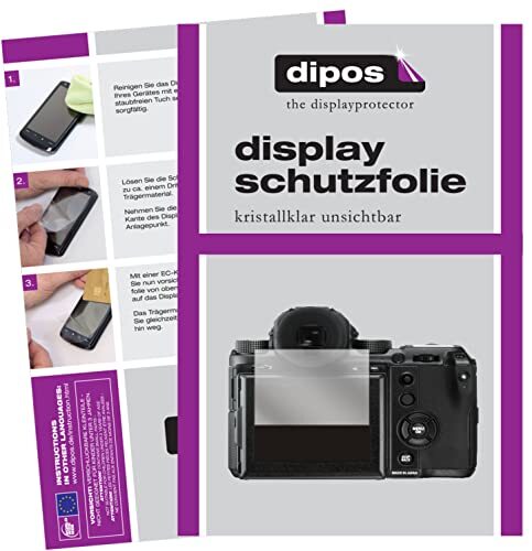 dipos I Beschermfolie compatibel met Fujifilm GFX 50S II schermfolie, helder