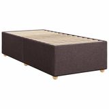 vidaXL Boxspringbed met matras, donkerbruin, 100x200 cm, met stoffen bekleding