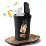 BigDean, 2 poubelles, 50 litres, avec couvercle à charnière, noir, pour la cuisine