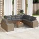 Maison Exclusive - Ensemble de meubles de jardin 10 pièces avec canapé et coussins, beige, en polyrotin