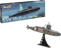 Revell Modelbouwpakket Militaire voertuigen - 05185 USS Abraham Lincoln met Interieur - SSBN-602 - George Washington-klasse - Onderzeeër Plastic - 1:253 - Modelbouw