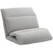 HOMCOM Vloerstoel, luie bank, converteerbaar, in bed, rugleuning in 5 standen, kantelbaar, imitatie linnen, 72 x 71 x 60 cm, grijs