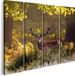 Artaza Canvas Schilderij Vierluik Hert in de Bossen - 160x120 - Foto Op Canvas