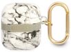 Guess Marble Strap - Etui voor AirPods - Grijs - Marmermotief