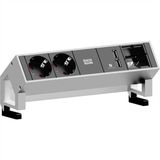 Bachmann DESK2: 2x geaarde stopcontacten, 1x USB-oplaadpoort, 1x ABD GST18, wit