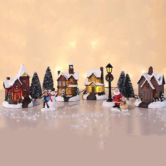 Haushalt HI Decoration Kerstdorp met LED's