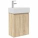 vidaXL Badkamermeubel met kraan Sonoma Eiken 45,5 x 25,5 x 84 cm