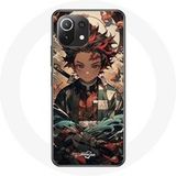 Maniacase Etui voor Xiaomi Mi 11 Lite Demon Slayer Tanjiro Anime Manga