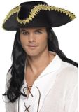 Smiffys - Pirate Kostuum Hoed - Zwart