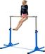 Barre de gymnastique pour enfants - Hauteur réglable 92–150 cm - Charge maximale 75 kg - Acier - Dimensions 194×121×150 cm - À partir de 3 ans - Bleu