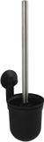 MSV Toiletborstel met Houder Zwart Kunststof 36.5 cm
