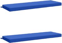 vidaXL - 2-delige Bankkussens SOEST - 100% Polyester - Koninklijk Blauw