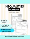 7th Grade Math Inequalities Workbook