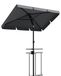 StarTech Rechthoekige balkonparasol - Klembevestiging - UPF50+ UV-bescherming - Hoogteverstelbare stalen mast - 200 x 125 x 230 cm