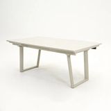 PROLOISIRS Manta Tuin eettafel Keramiek 6 mm U-poten Crème