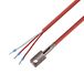 iOVEO 049OF01302 - PT100 3-draads oppervlaktesensor, 4-kantige roestvrijstalen blok, temperatuursensor siliconen kabel tot 200 °C, 2 meter