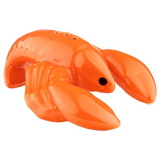 Peper- en Zoutstel Kreeft Oranje - Vis Horeca Restaurant Visrestaurant Cadeau Huwelijk Zout Visser