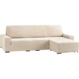 ECOMMERC3 Bielastische bankovertrek voor chaise longue, voor kort hoekdeel rechts, bankovertrek voor chaise longue, kleur ecru, aanpasbaar aan alle modellen, sofahoes, aanpasbaar met schuim