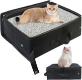 Benza Ibenzoa® Compacte en Duurzame Opvouwbare Reistoilet voor Katten - Zwart