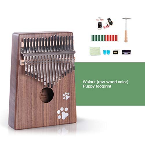TIM-LI Kalimba Duimpiano met 17 toetsen met gegraveerde notities, draagbare houten kalimba body beginners muziekinstrumenten, cadeau voor kinderen volwassenen, notenhout