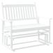 VidaXL Schuifbankje 118x70x104,5 cm massief populierenhout wit