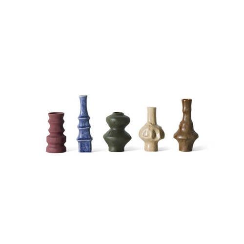 HKLIVING vaas multi aardewerk (set van 5)