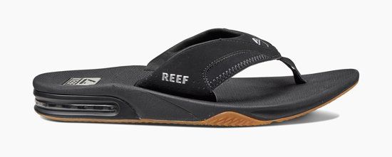 Ree, F. Fanning Heren Slippers - Black/Silver - Maat 44