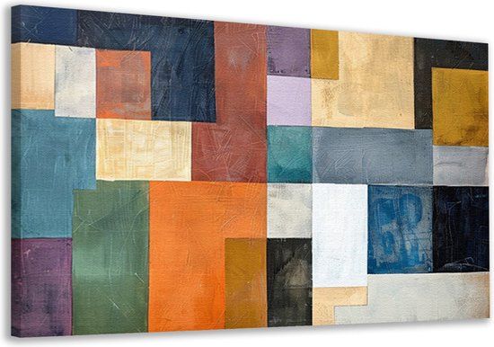 Merkloos / Sans marque Canvas schilderij - Geometrie - 60x40 cm - Modern