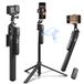 K&F CONCEPT Selfie-stick, 180 cm, statief voor tracking AI, 360°, automatisch uitzetten en snel inklappen, besturing door gebaren, bluetooth-afstandsbediening, 7-in-1 voor video/vlog/live