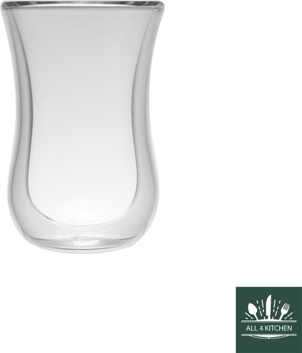 Stölzle Lausitz - dubbelwandig koffie/theeglas 90 ml - transparant