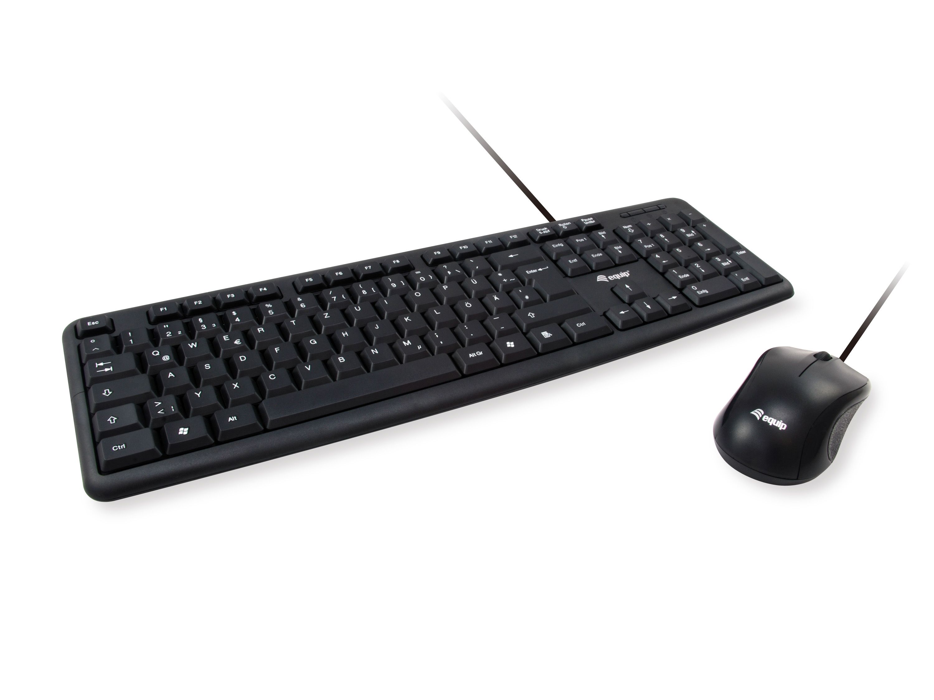 Equip 245201 - Toetsenbord - Zwart - USB - QWERTY - Inclusief Muis