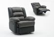 Habitat et Jardin Fauteuil relax inclinable "Buckingham" - 85 x 93 x 100 cm - Noir / Gris foncé