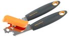 Fackelmann Blikopener Zacht 19cm in Grijs/Oranje/Zilver, 19 x 8 x 4,5 cm