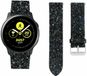Strap-it Samsung Galaxy Watch Active leren glitter bandje - zwart