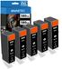 Canon PGI-580XXL Multipack XL, 5-pack, compatible avec Canon Pixma, Noir