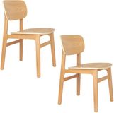 Zuiver Fleur Eetkamerstoelen Hout Naturel - Set van 2