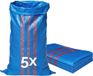 GARRONDA 105 x 65 cm 5 stuks Zandzakken Puinzakken Geweven Zakken Blauw GD-0258