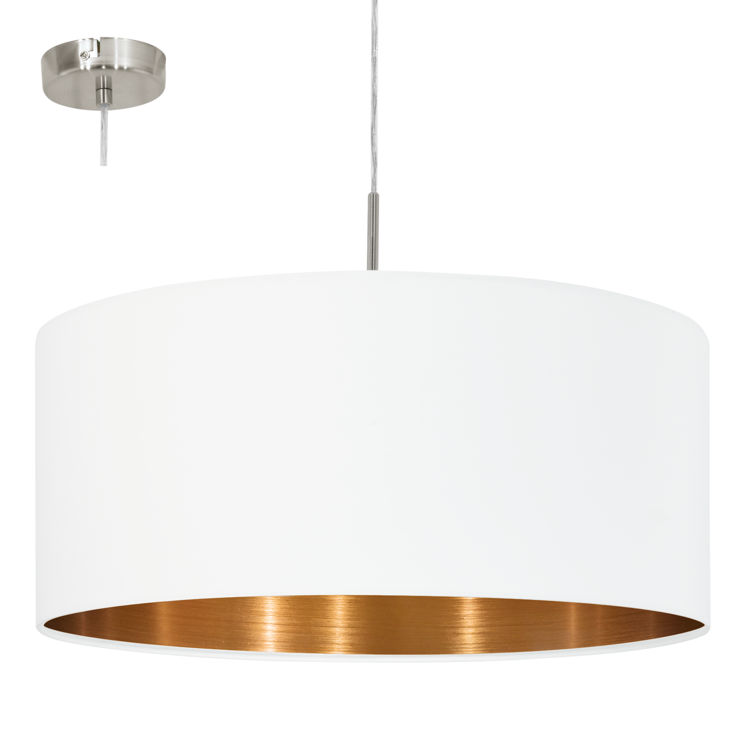 EGLO Pasteri Plafondlamp - Staal, Stof/Weefsel - E27 - 110 cm - 95045
