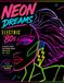 Neon Dreams Electric '80s: A Black Page Coloring Book for Neon Gel Pens