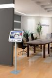 FRANKEN Infostandaard 'Standard' A4 staand, hoogte 800 mm, zilver